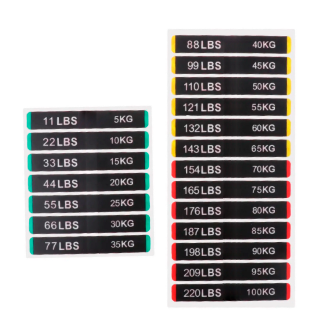 Substituição | Autocolantes | Placas de peso