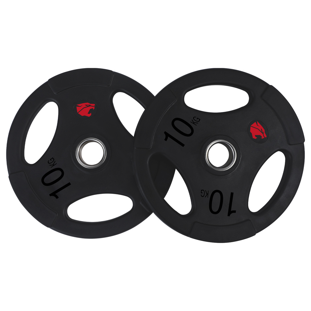 Conjunto Discos de Borracha 105kg 3 Alças 50mm Profissional