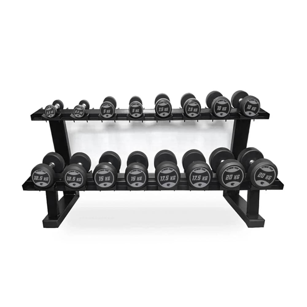 Set Mancuernas Redondas y Soporte
