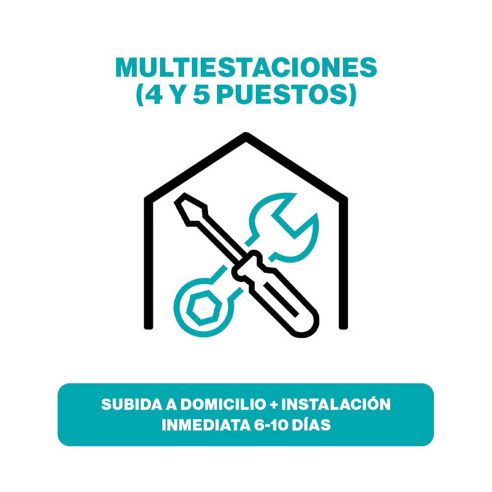 (MULTIESTACIONES 4 y 5 PUESTOS) Subida a domicilio + instalación inmediata 6-10 días