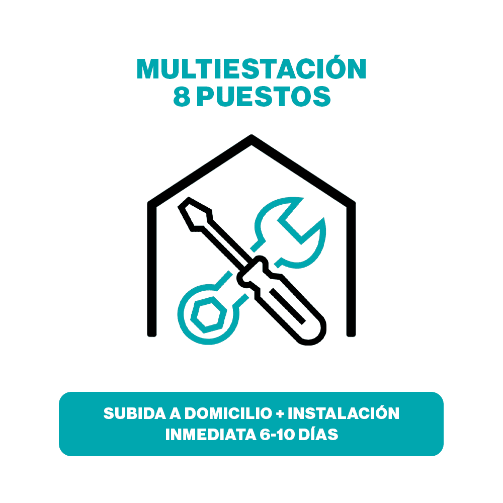 (MULTIESTACIÓN 8 PUESTOS) Subida a domicilio + instalación inmediata 6-10 días