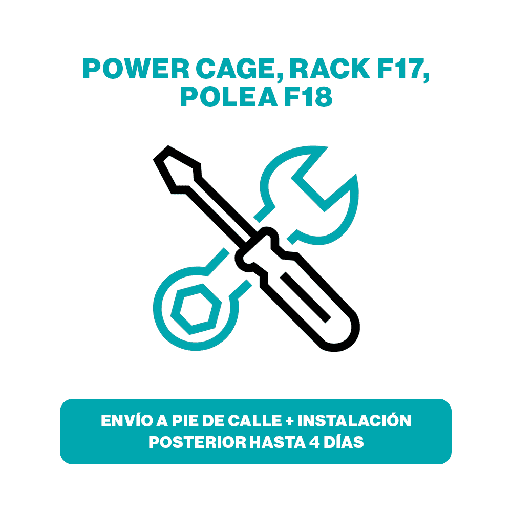 (POWER CAGE, RACK F17, POLEA F18) Entrega a pie de calle + instalación posterior hasta 4 días