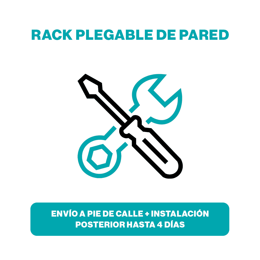 (RACK SENTADILLAS PARED) Entrega a pie de calle + instalación posterior hasta 4 días
