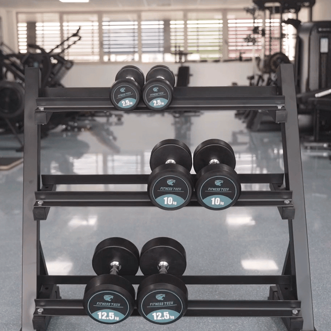 Set mancuernero | Mancuernas redondas | Fitness Tech