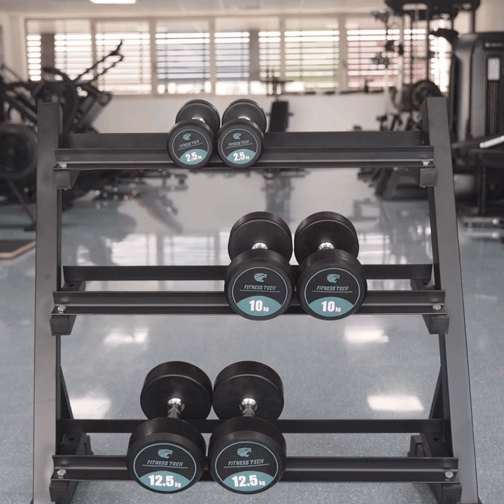 Set mancuernero | Mancuernas redondas | Fitness Tech