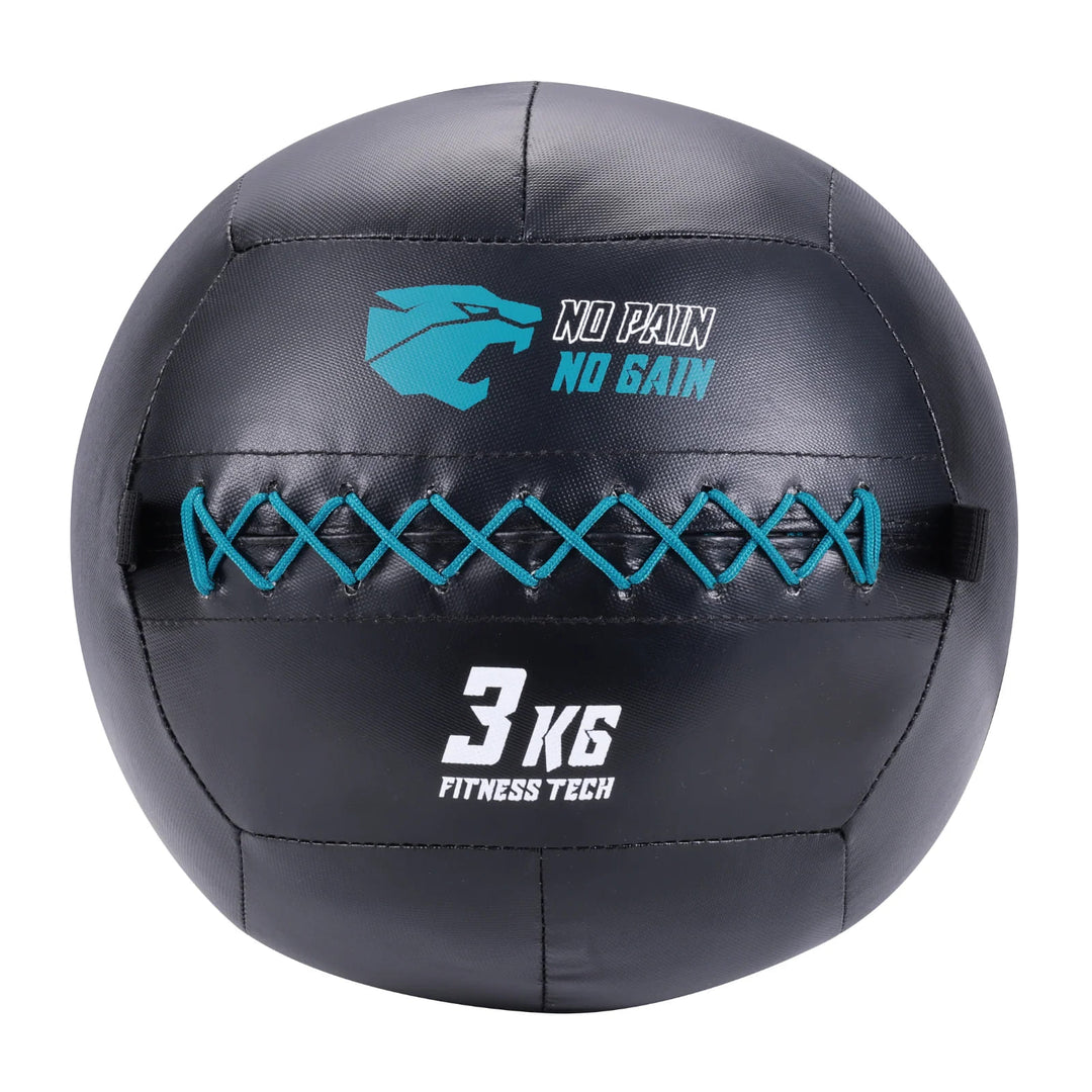 Conjunto 5 Wall Balls (3–14 kg) + Suporte