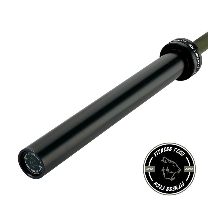 Barra olímpica verde 220 cm x 50 mm 8 rolamentos