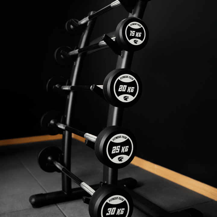 Conjunto de Barras Montadas Retas com Rack | De 10 a 30 kg
