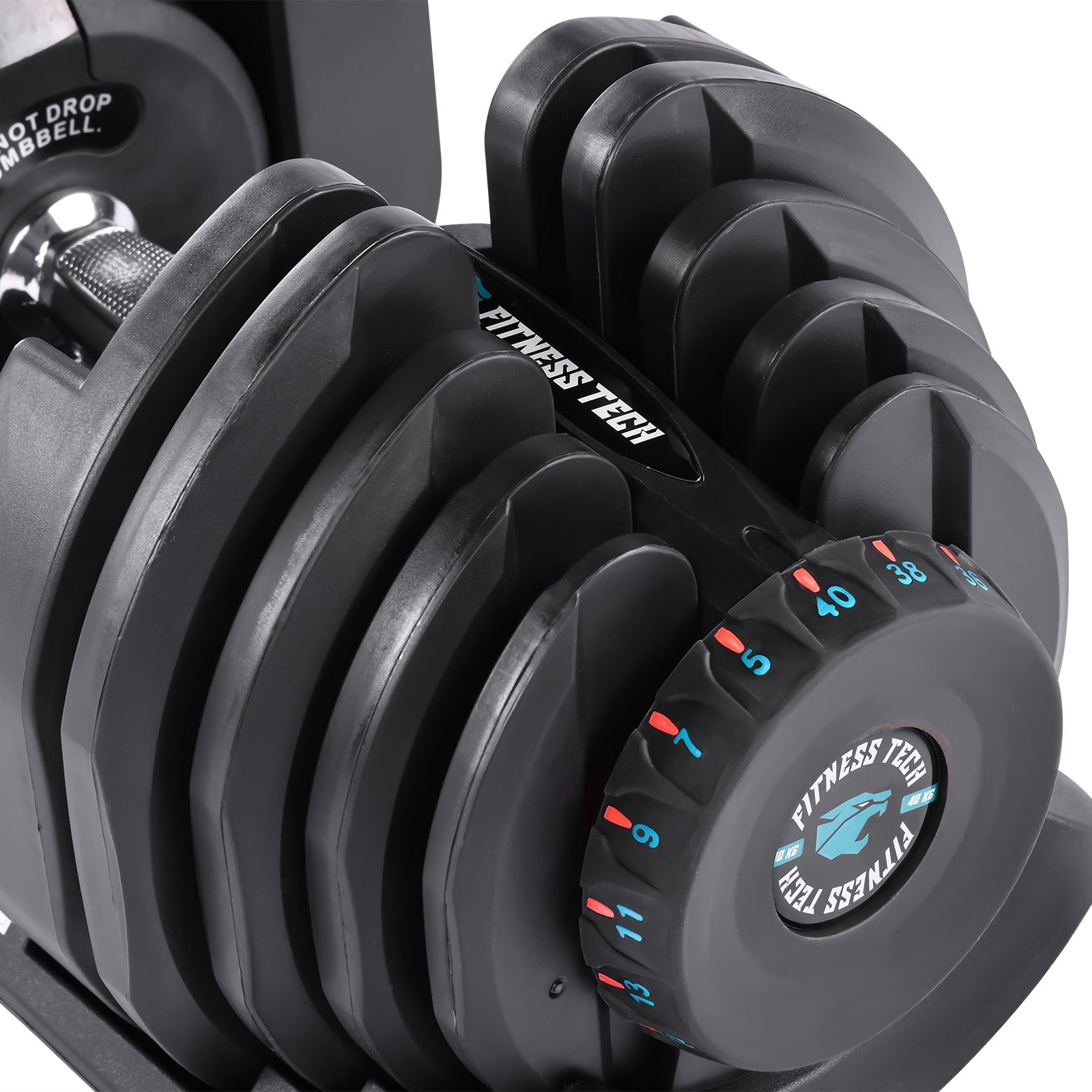 Halteres Fitness Tech - Preto - Halteres Ajustáveis 40kg