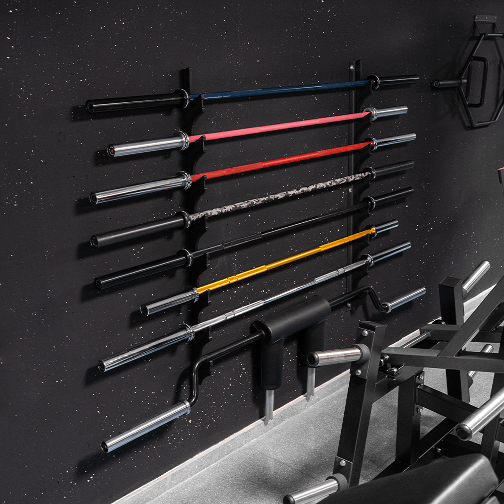 Rack de parede para barras olímpicas