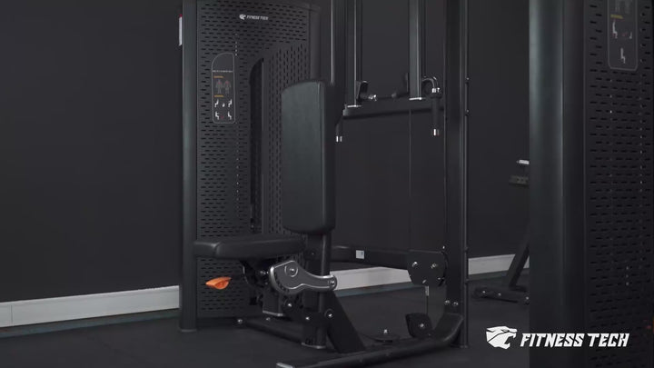 Máquina selectorizada / aberturas peitoral-deltoides