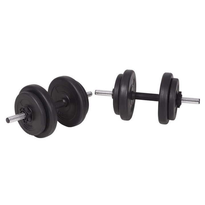 Juego de Pesas con Barras y Mancuernas 25mm - Fitness Tech