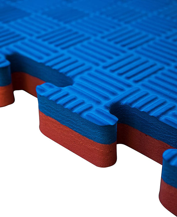 Tatami Puzzle Profissional 100x100x4 cm Azul e Vermelho